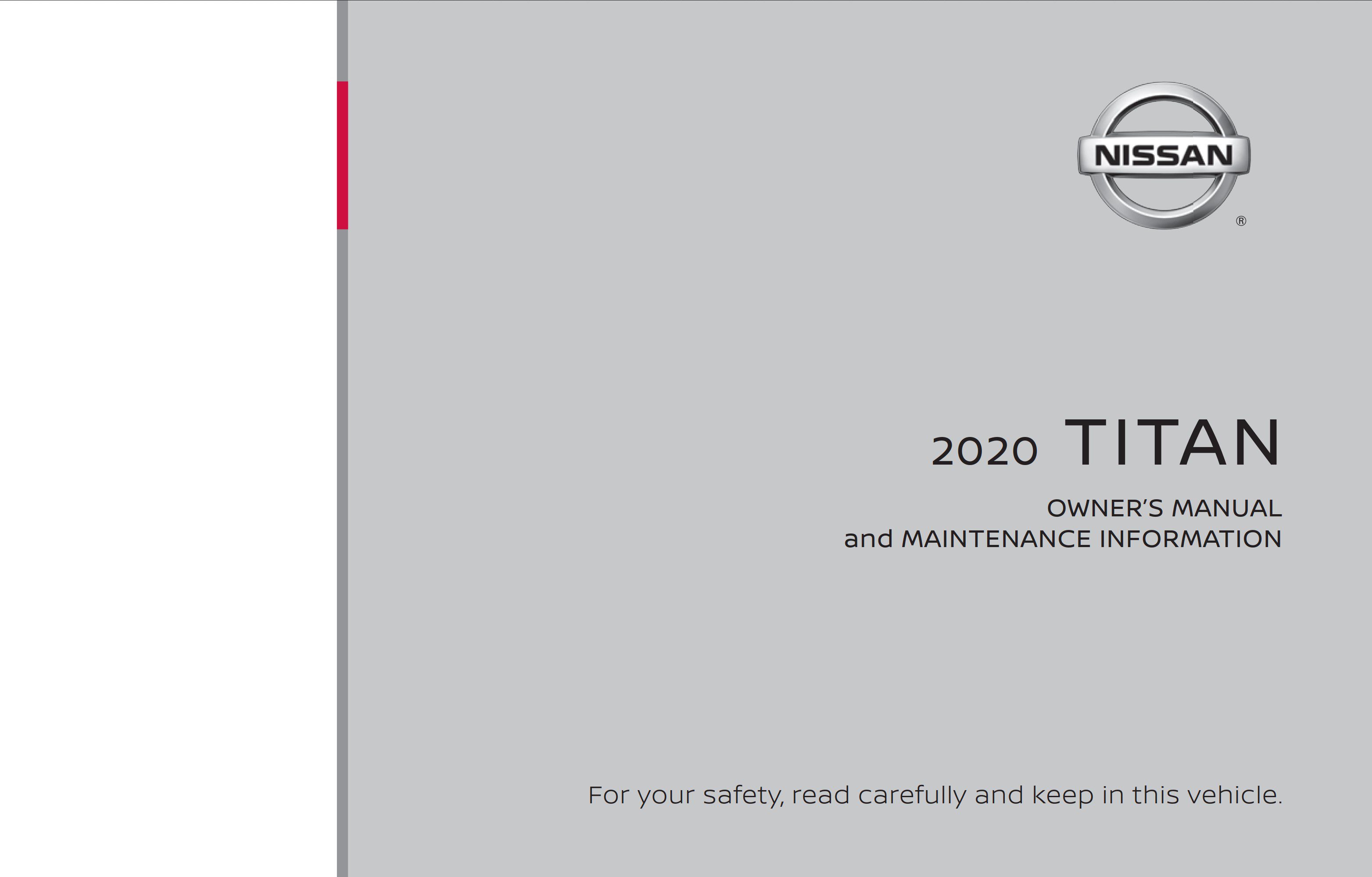 2020 nissan titan owner's manual