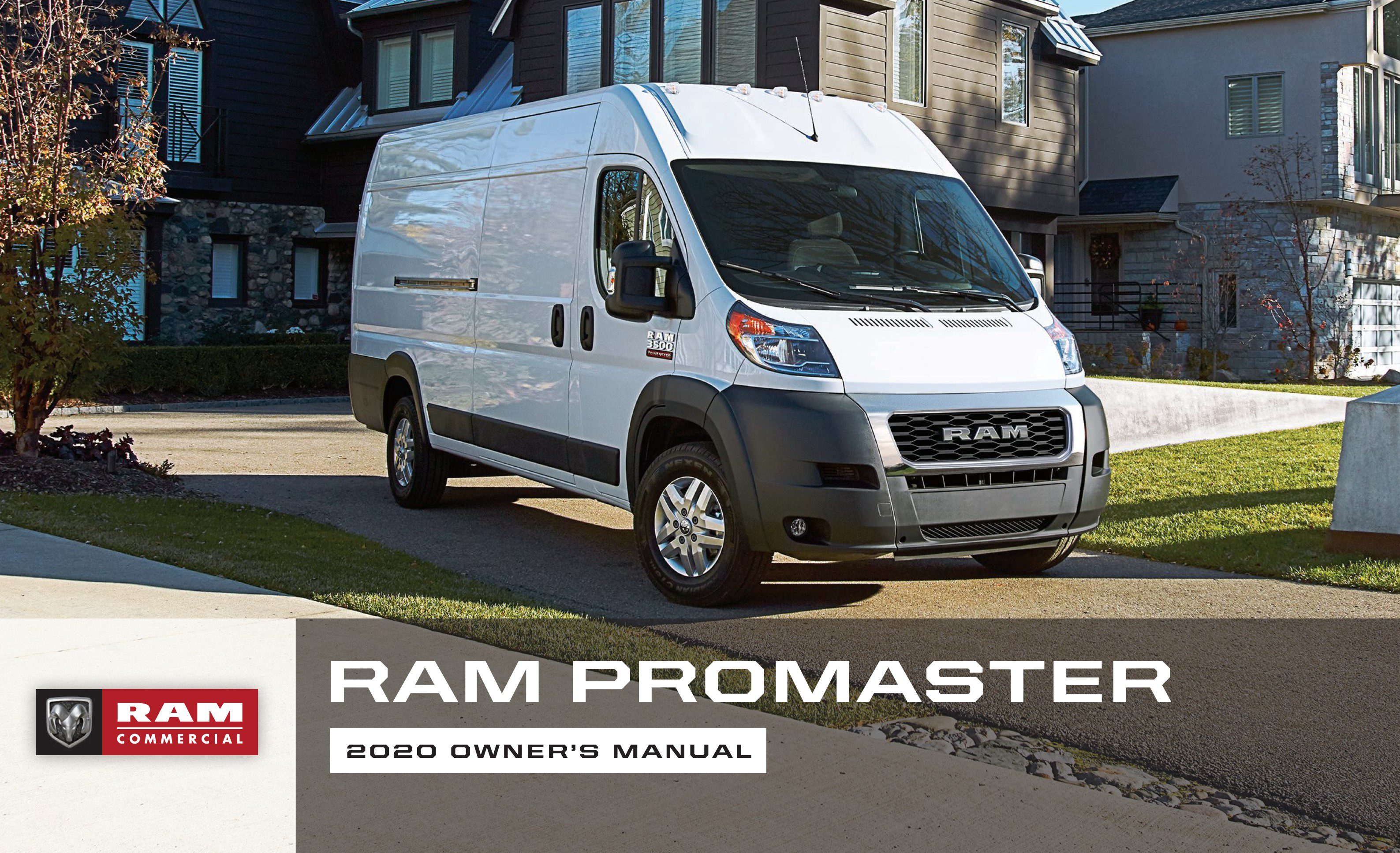 2020 ram promaster owner's manual