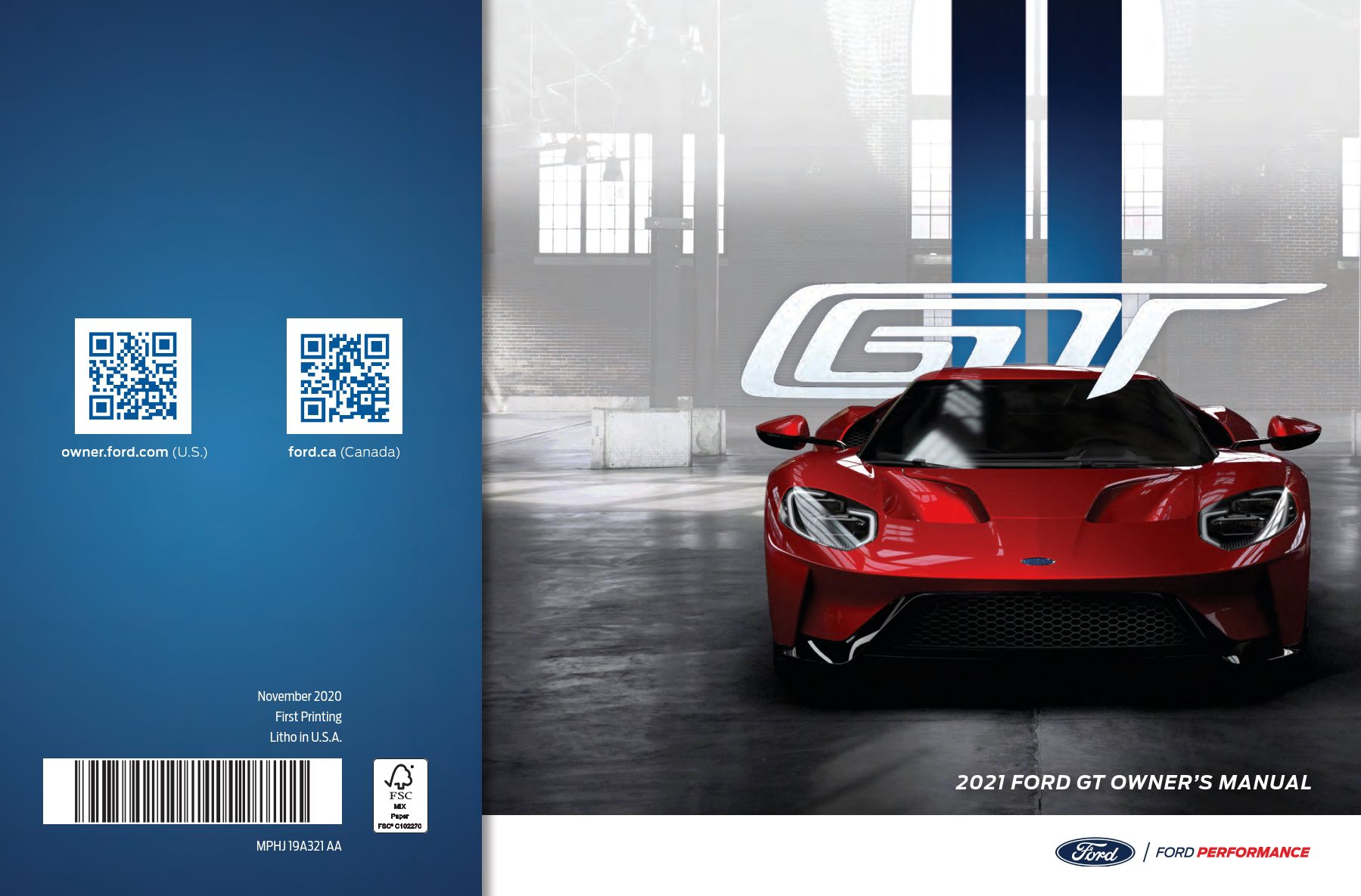 2021 ford gt owner’s manual