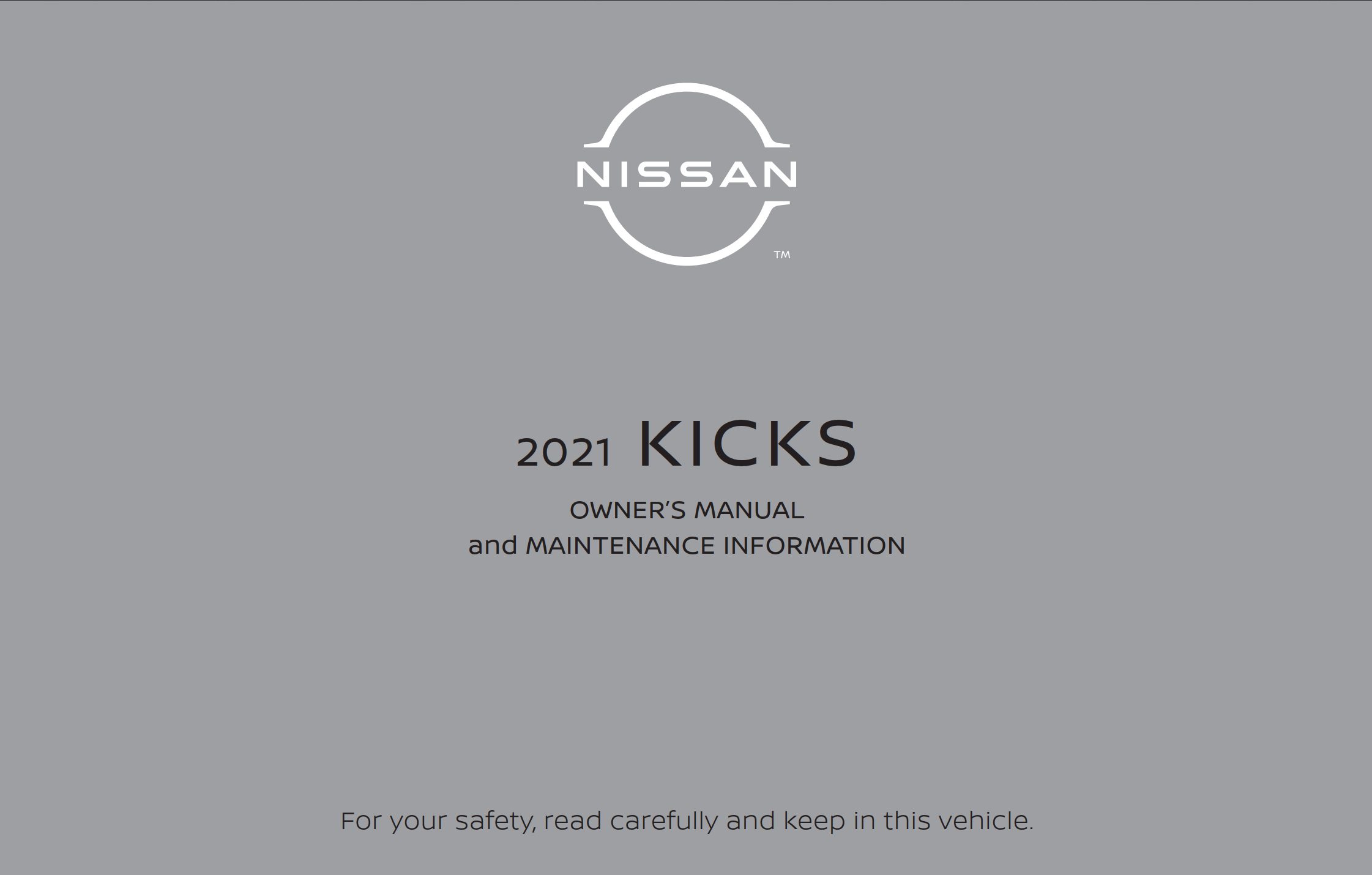 2021 nissan kicks owner's manual