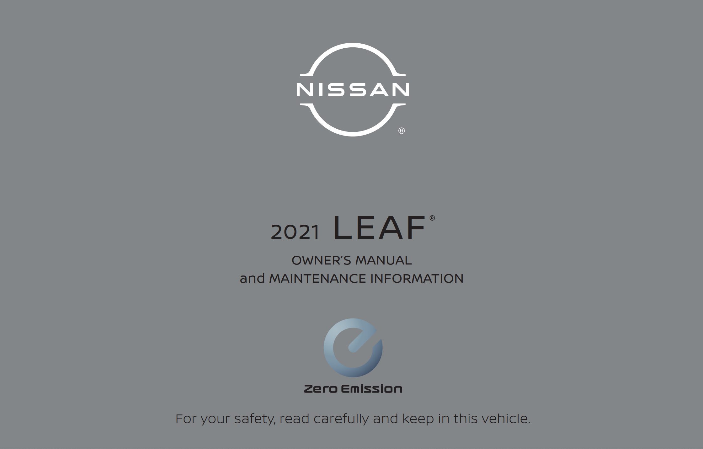 2021 nissan leaf owner's manual