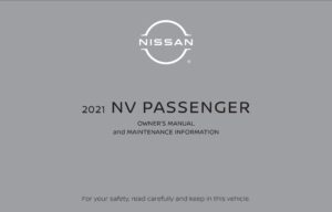 2021 nissan nv passenger owner's manual