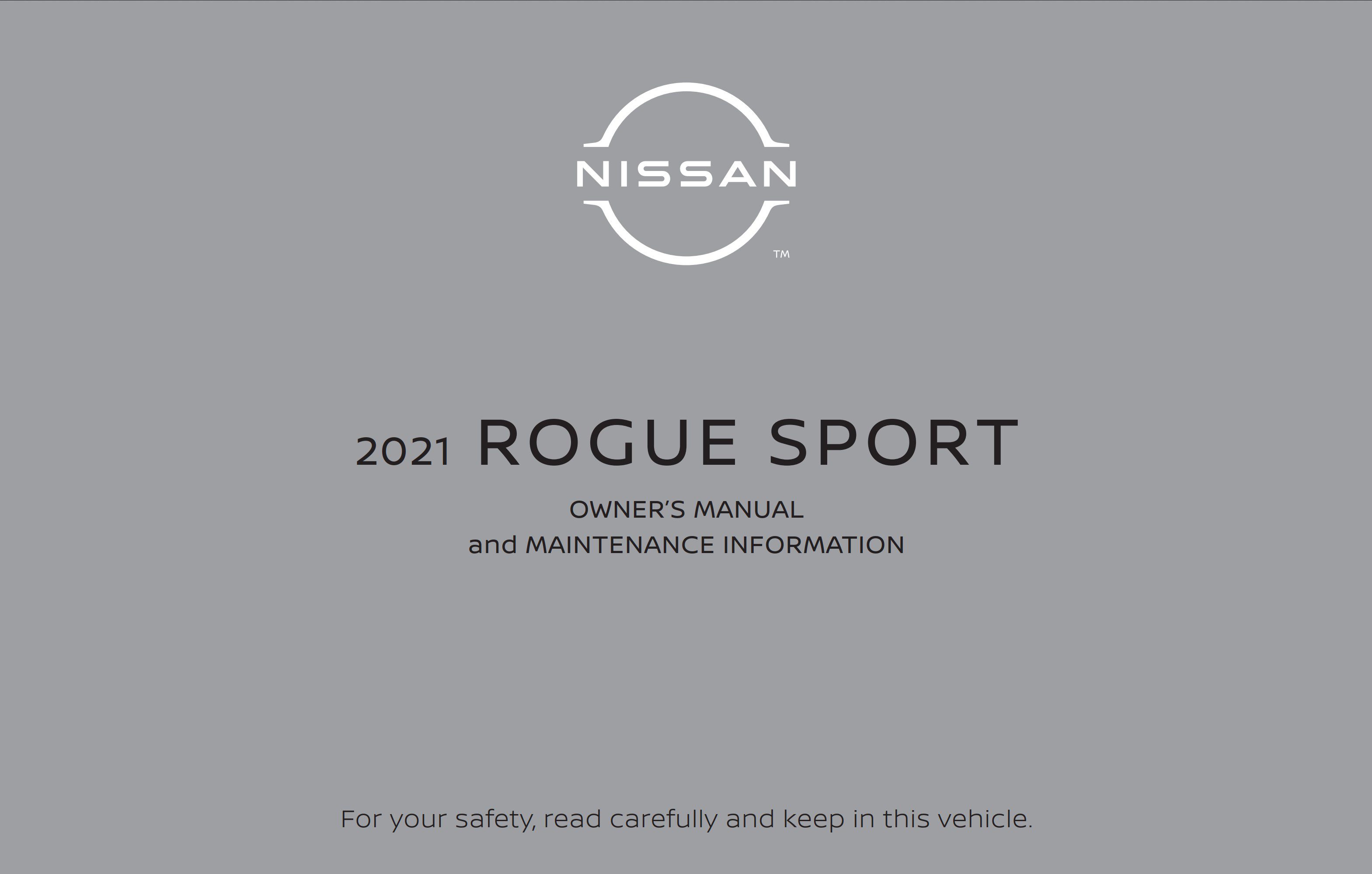 2021 nissan rogue sport owner's manual