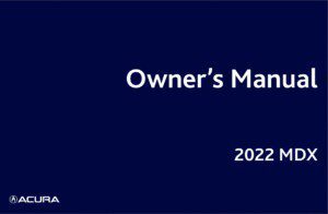 2022 acura mdx owner's manual