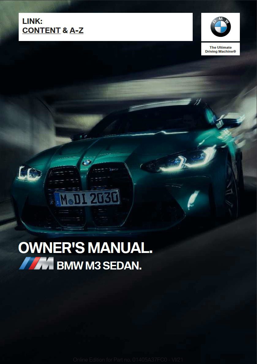 2022 bmw m3 owner's manual