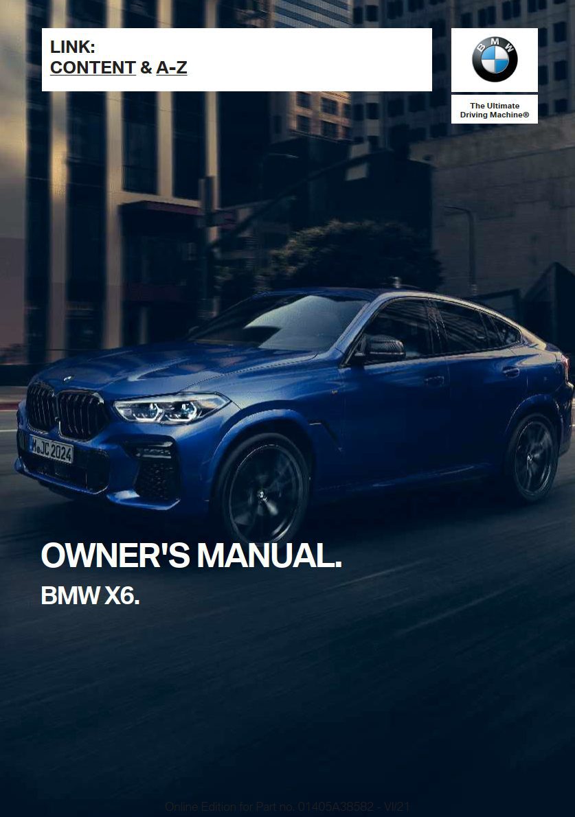 2022 bmw x6 owner's manual