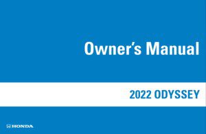 2022 honda odyssey owner's manual