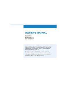 2022 hyundai elantra owner's manual