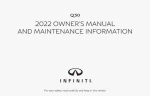 2022 infiniti q50 owner's manual