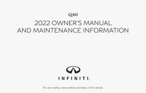 2022 infiniti q60 owner's manual