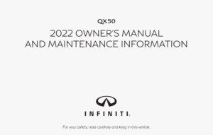 2022 infiniti qx50 owner's manual