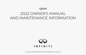 2022 infiniti qx60 owner's manual