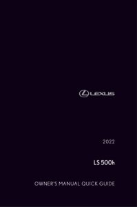 2022 lexus ls 500h owner's manual