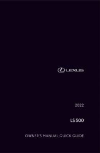 2022 lexus ls500 owner's manual