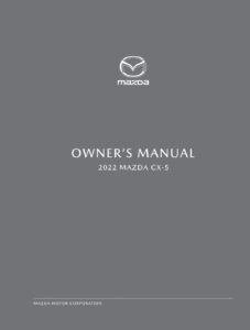 2022 mazda cx5 owner's manual