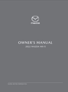 2022 mazda mx5 miata owner's manual