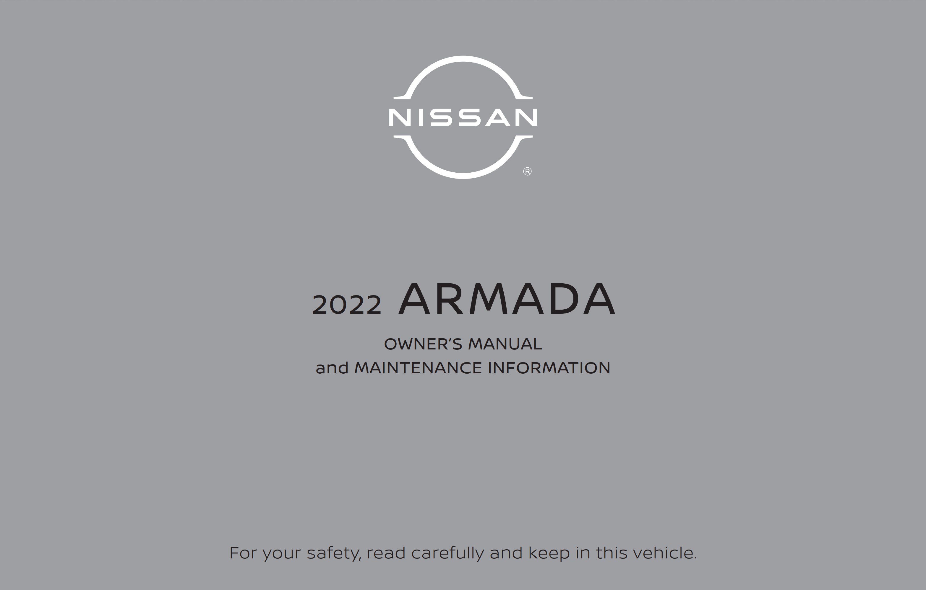 2022 nissan armada owner's manual