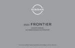 2022 nissan frontier owner's manual