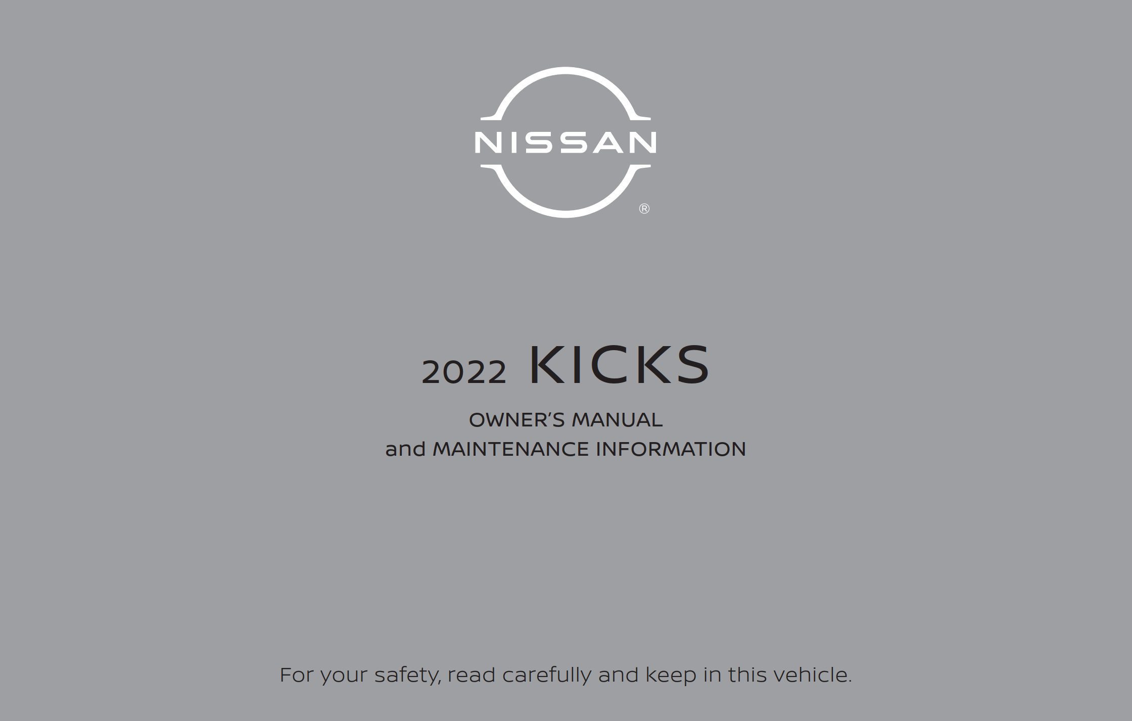 2022 nissan kicks owner's manual