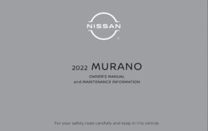 2022 nissan murano owner's manual