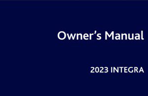 2023 acura integra owner's manual