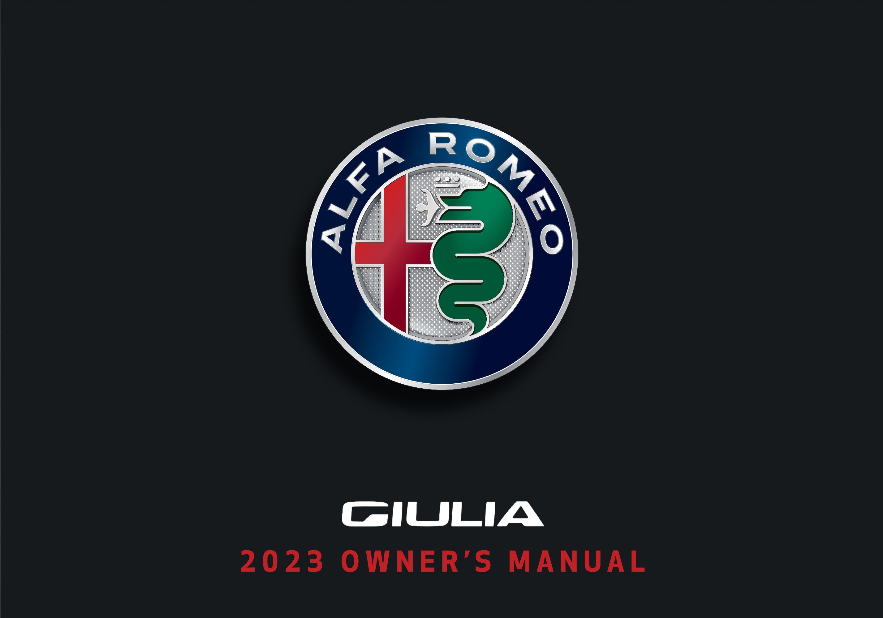 2023 alfa romeo giulia owner's manual