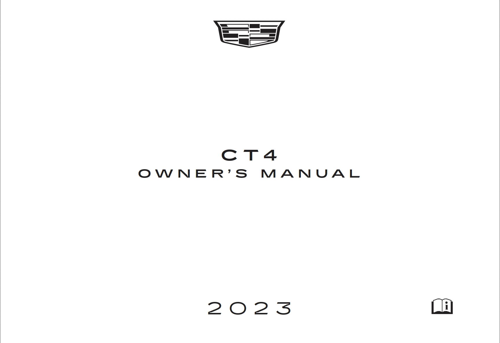 2023 cadillac ct4 owner's manual