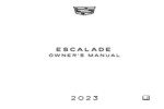 2023 cadillac escalade owner's manual