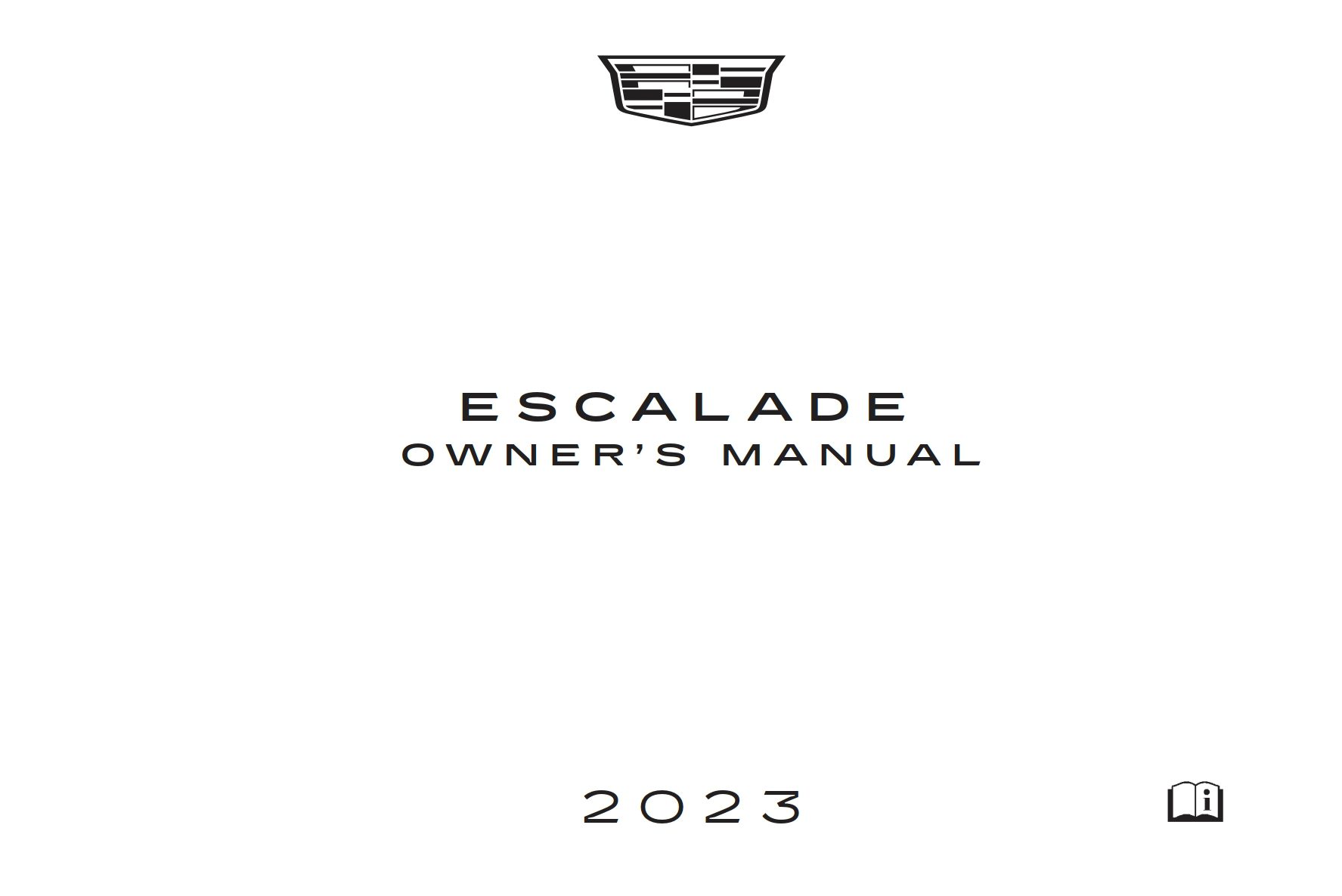 2023 cadillac escalade owner's manual