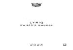 2023 cadillac lyric owner's manual