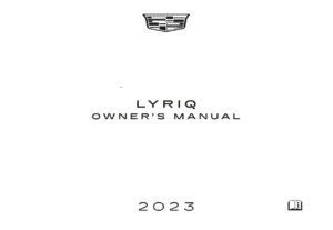 2023 cadillac lyric owner's manual