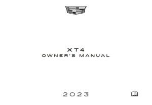 2023 cadillac xt4 owner's manual