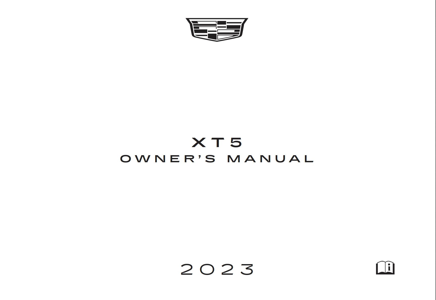 2023 cadillac xt5 owner's manual