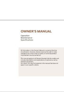 2023 genesis g90 owner's manual