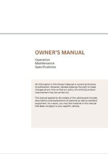 2023 genesis gv60 owner's manual