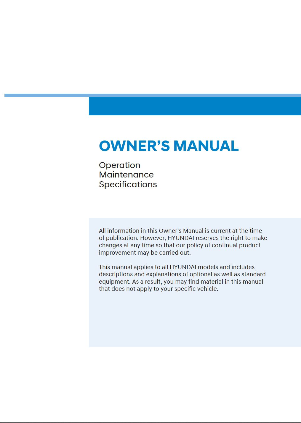 2023 hyundai sonata hybrid owner's manual