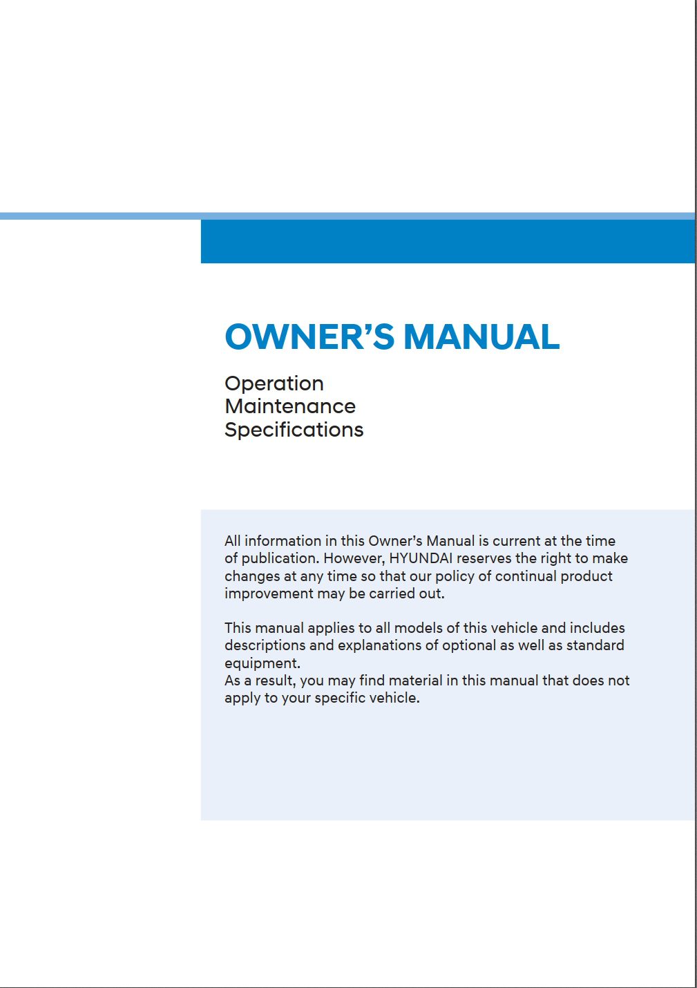 2023 hyundai tucson hybrid owner's manual