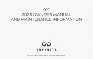 2023 infiniti q50 owner's manual