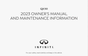 2023 infiniti qx50 owner's manual