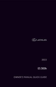 2023 lexus es 300h owner's manual