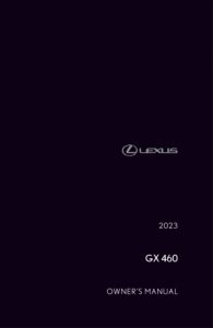 2023 lexus gx460 owner's manual