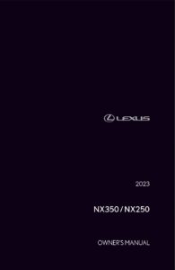 2023 lexus nx 250 350 owner's manual