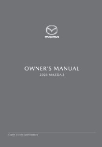 2023 mazda 3 owner's manual