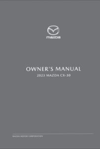 2023 mazda cx 30 owner's manual