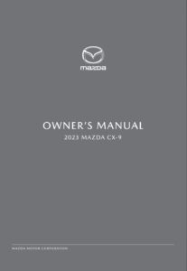 2023 mazda cx9 owner's manual