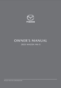 2023 mazda mx5 miata owner's manual