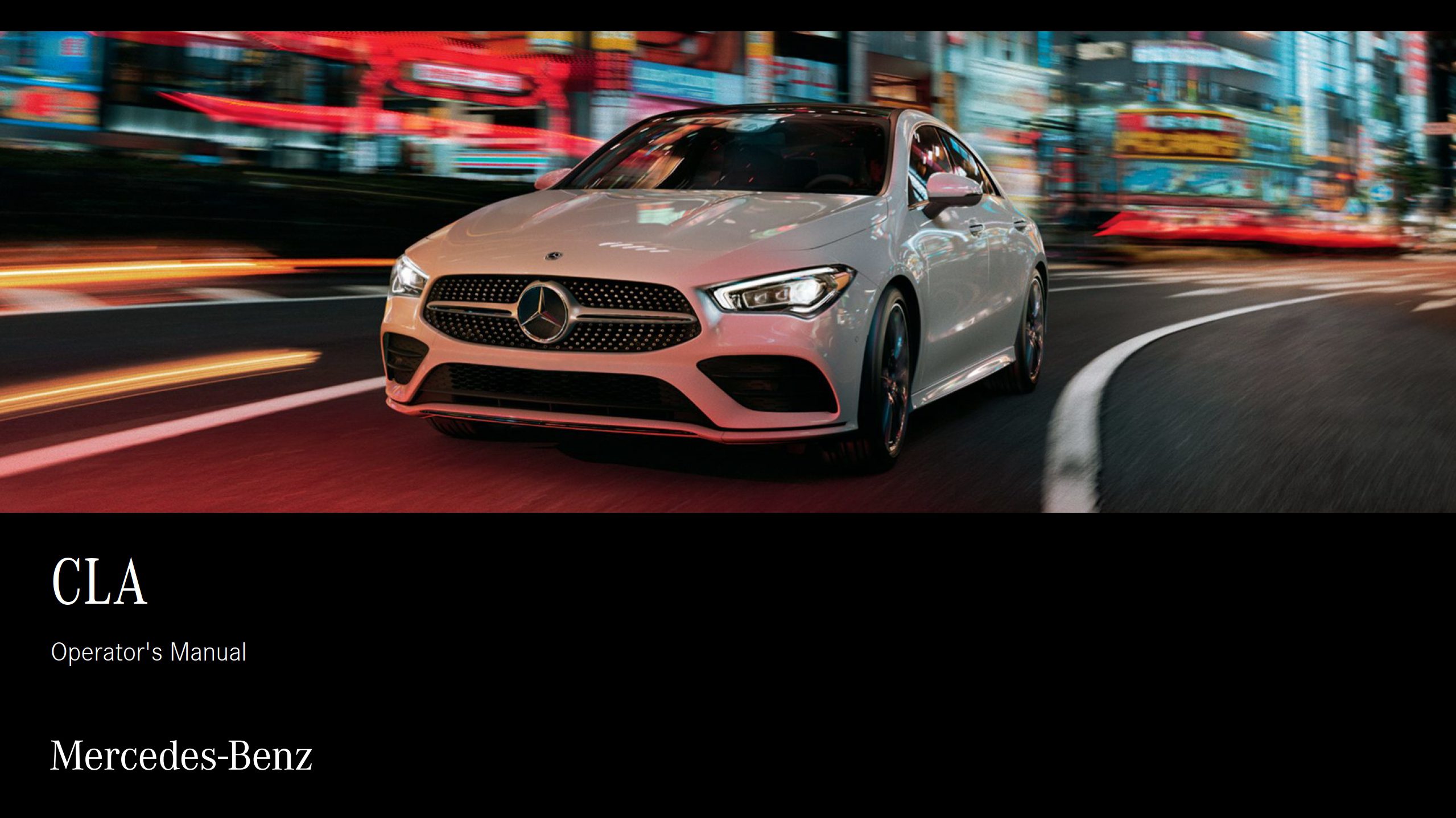 2023 mercedes benz cla owner's manual