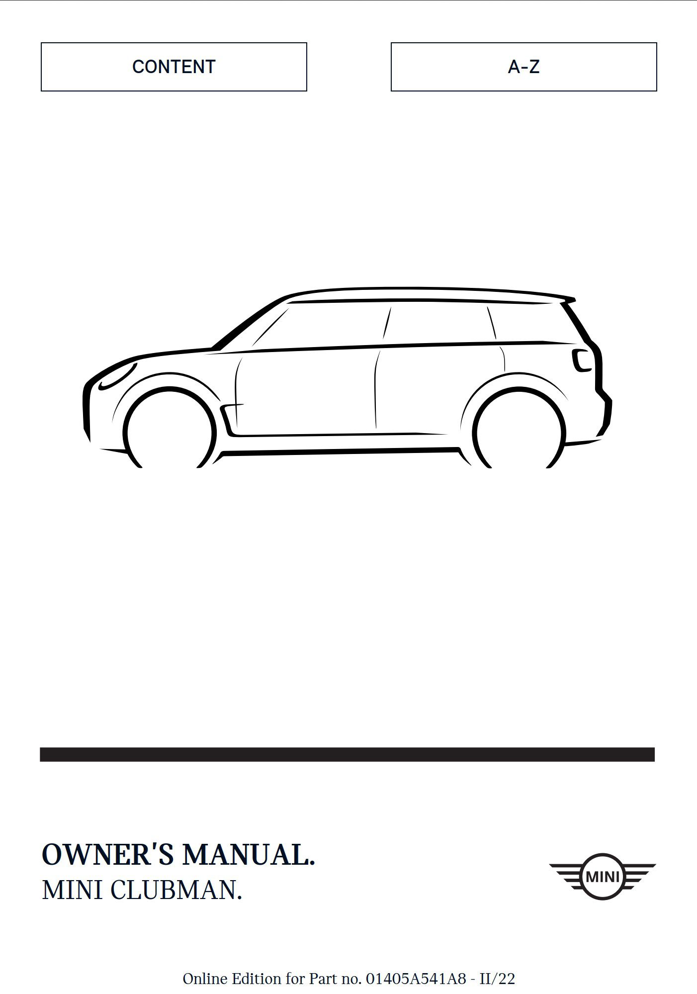 2023 mini clubman owner's manual