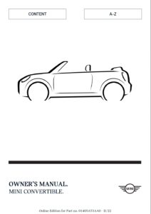 2023 mini cooper convertible owner's manual