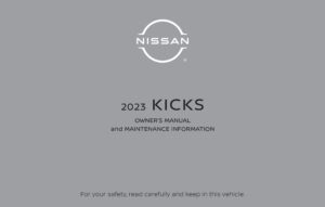 2023 nissan kicks owner's manual